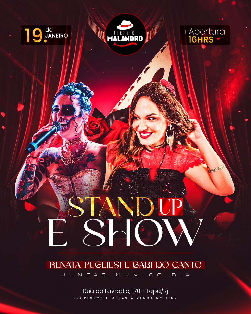 Standup e Show com Renata Pugliese e Gabi do Canto