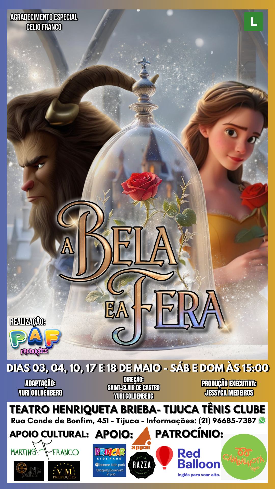 Infantil 'Da Janela' coloca o debate sobre acessibilidade no centro da cena 10 A Bela e a Fera