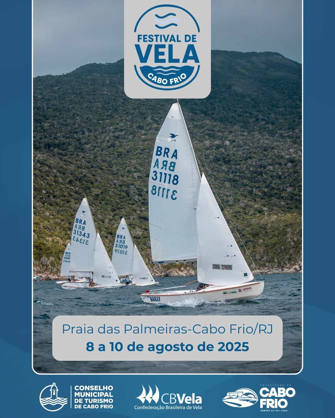 Cabo Frio recebe o I Festival de Vela: esporte, cultura e inclusão na Praia das Palmeiras