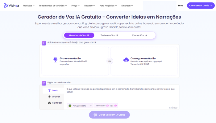 Como a IA Está Transformando a Narrativa Cultural: Do Teatro às Audiodescrições | Vidnoz 9 vidnoz gerador de voz ia