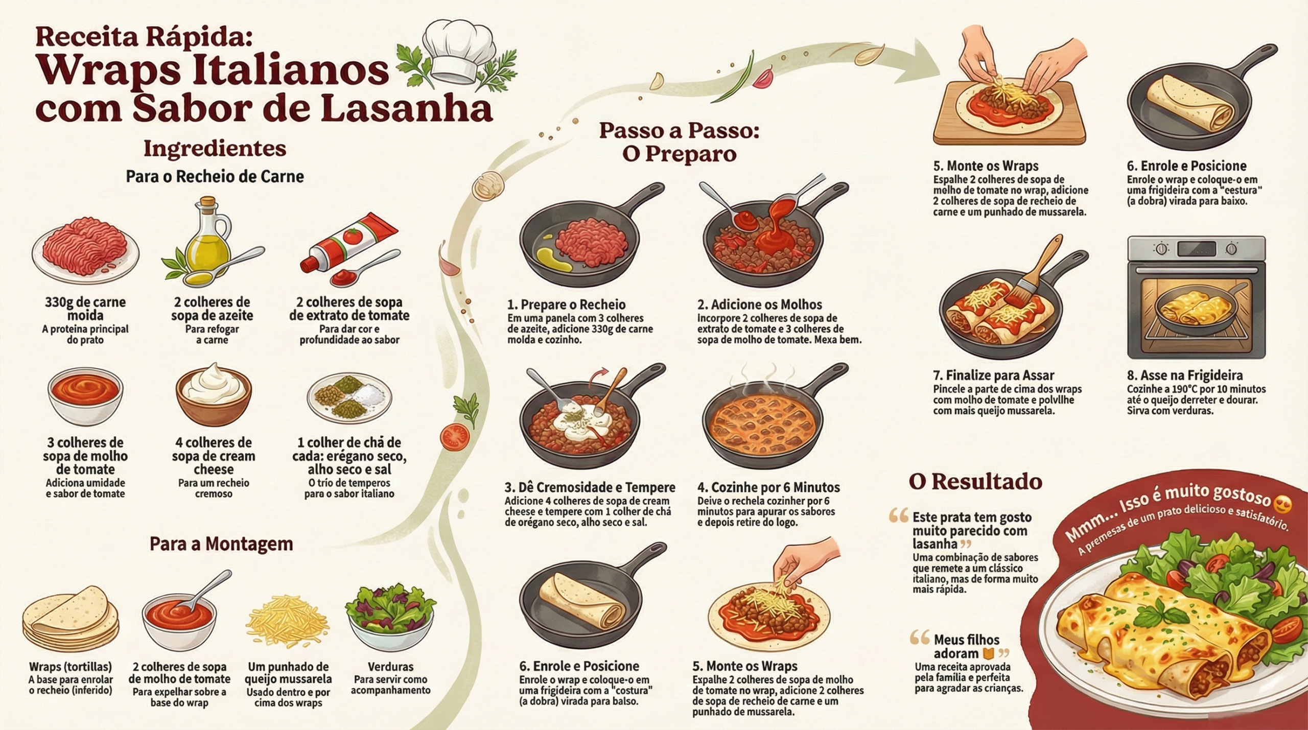 Receita de Wrap de Lasanha na Air Fryer: Fácil, rápido e cremoso 8 Receita de Wrap de Lasanha na Air Fryer: Fácil, Rápido e Cremoso