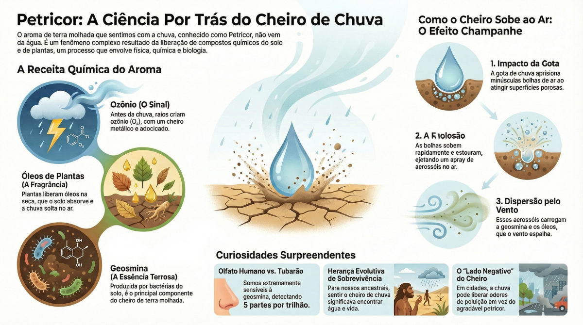 Petricor: A ciência revela a origem fascinante do "cheiro de chuva" 8 Petricor: A ciência revela a origem fascinante do "cheiro de chuva"