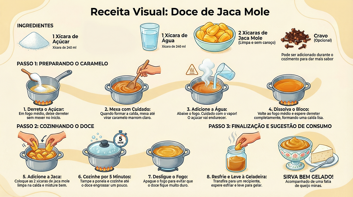 Como fazer doce de Jaca