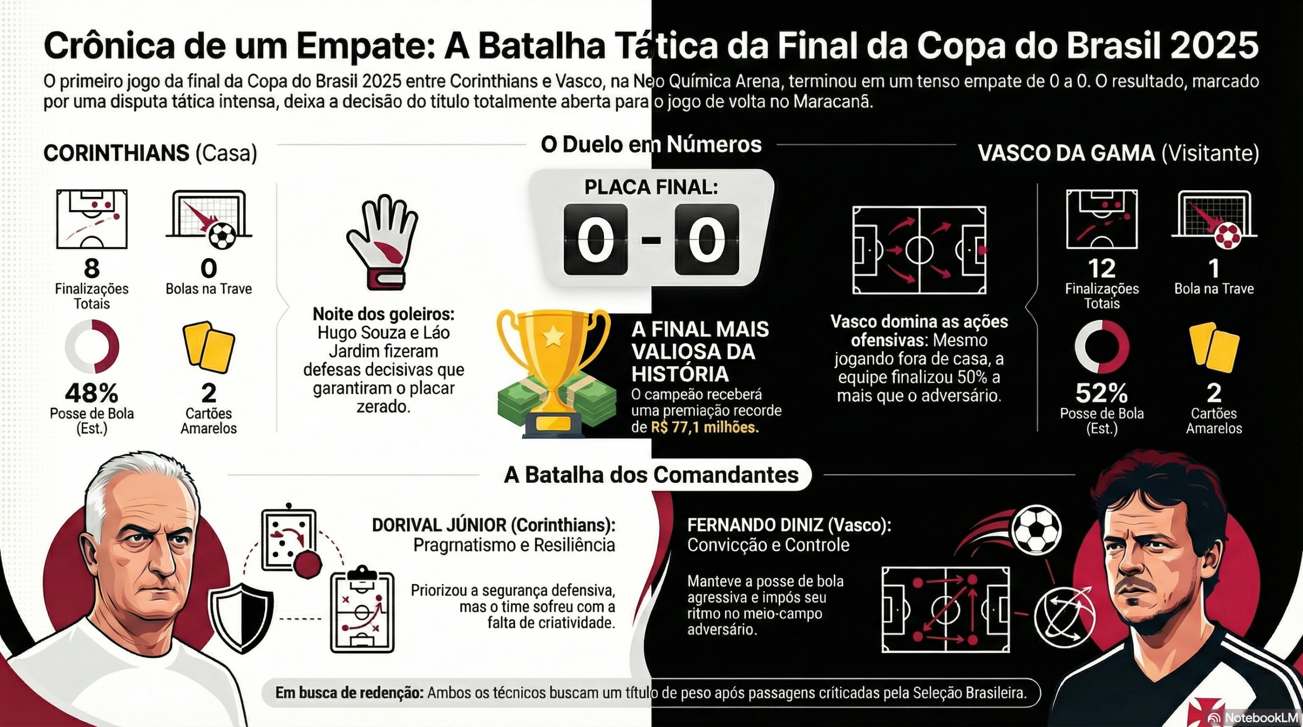 Corinthians 0 x 0 Vasco: empate tenso na Neo Química Arena deixa final da Copa do Brasil 2025 em aberto 8 Corinthians x Vasco