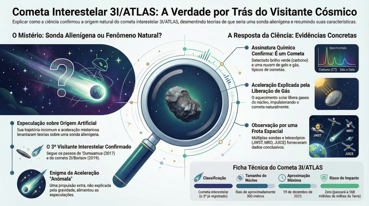 Natureza do cometa interestelar 3I/ATLAS é confirmada pela NASA às vésperas de aproximação da Terra 8 3I/ATLAS