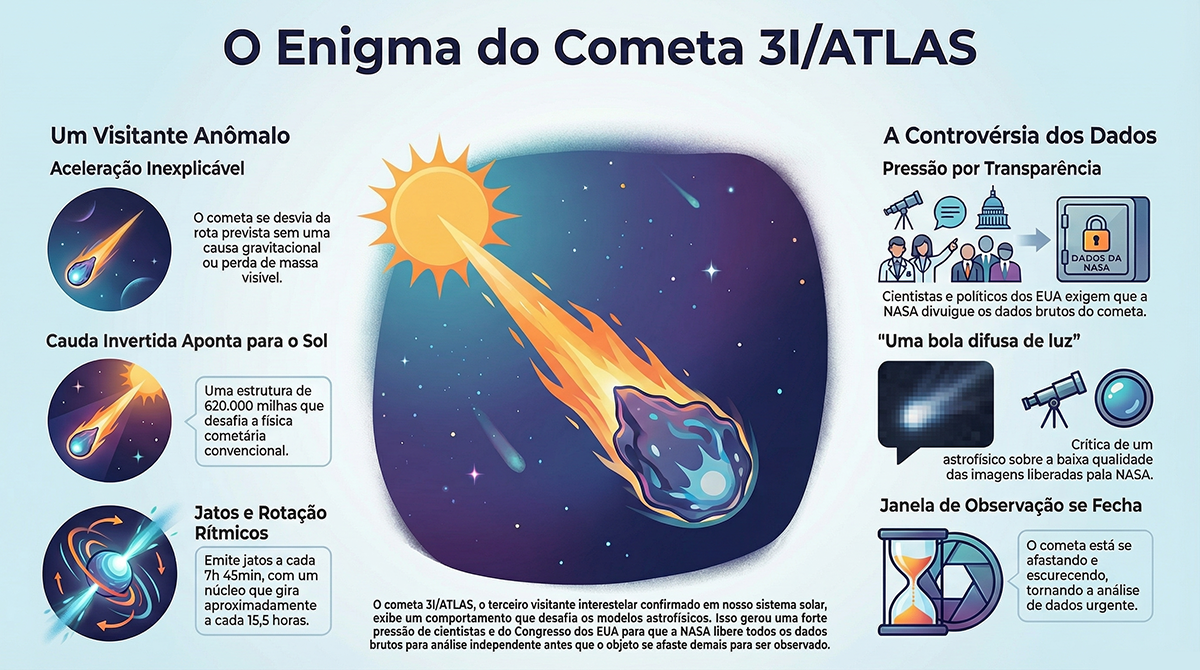 NASA sob pressão para divulgar dados brutos sobre o cometa anómalo 3I/ATLAS 8 3I/ATLAS