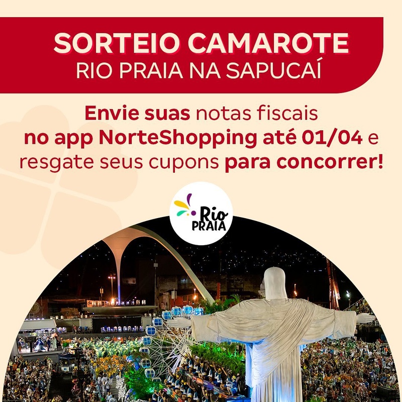 Shopping Tijuca e NorteShopping sorteiam ingressos para camarote na Sapucaí