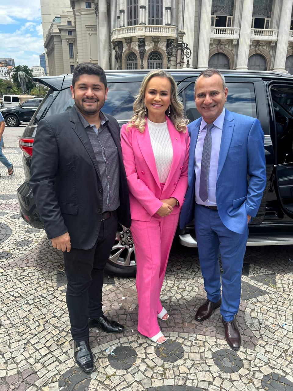 Misaias Machado, Ministra do Turismo, Daniela Carneiro e o Prefeito de Belford Roxo, Waguinho