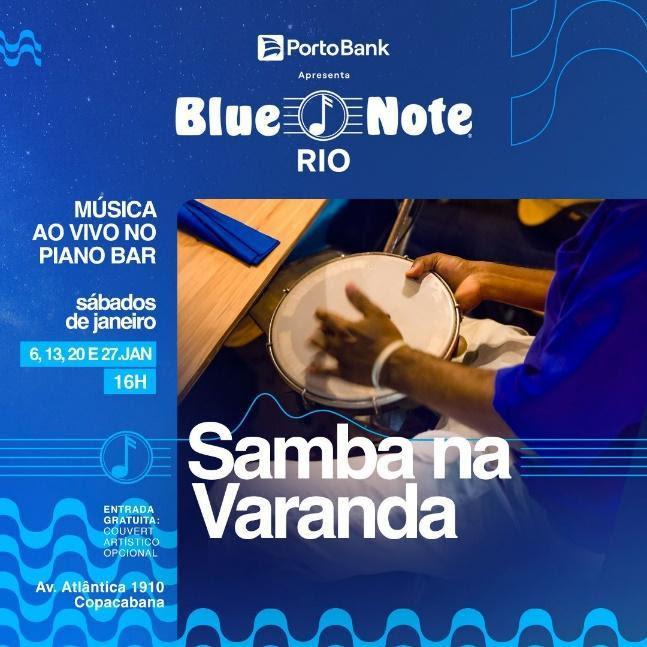 Samba e Choro na Varanda marcam o primeiro mês do ano no Blue Note Rio