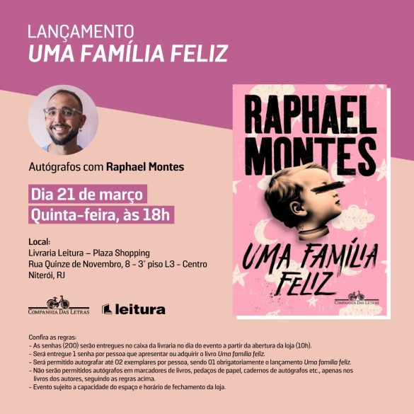 Raphael Montes fará noite de autógrafos no Plaza Niterói nesta quinta-feira