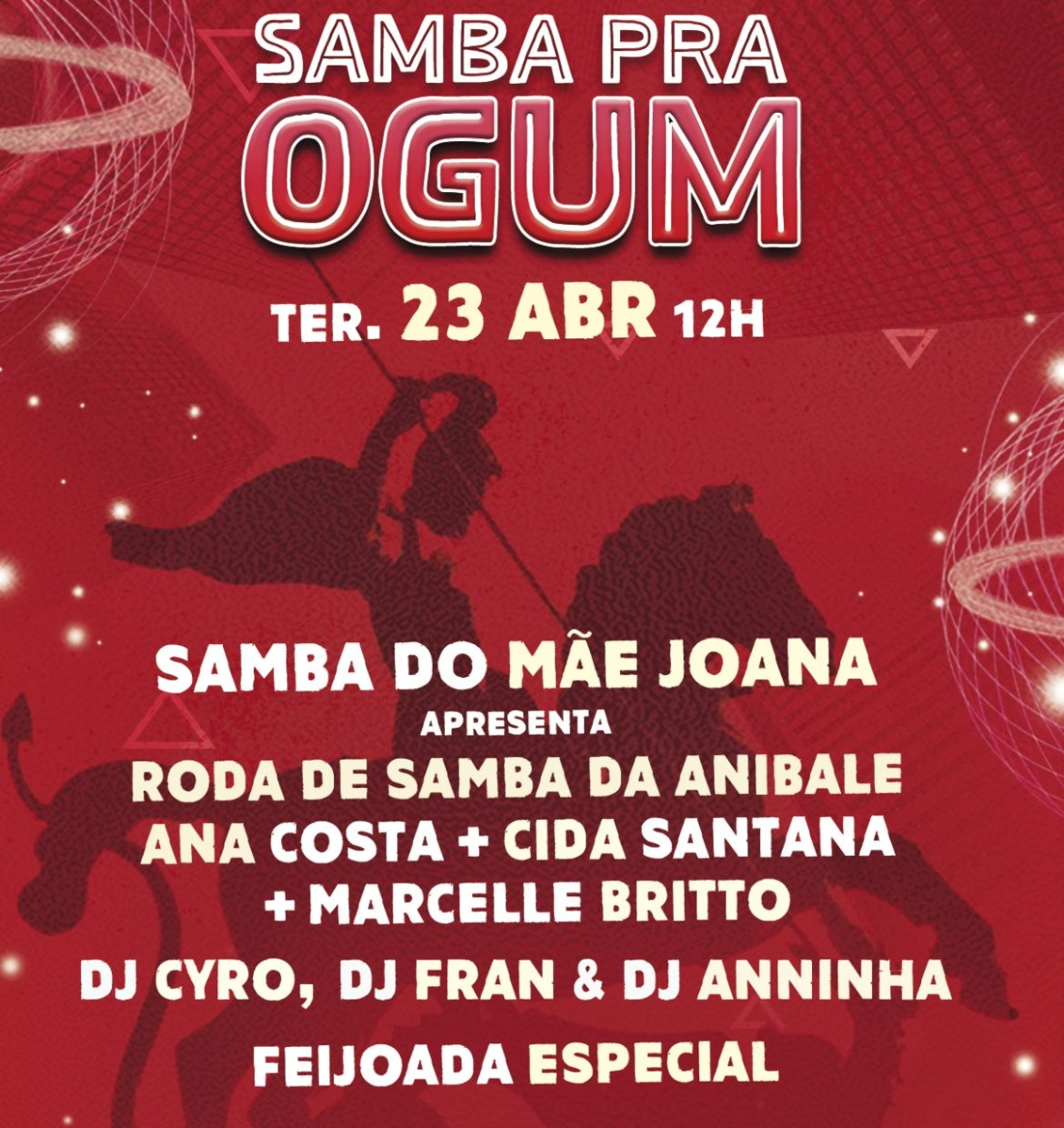 Feijoada e Samba no Dia de São Jorge no Mãe Joana Feijoada e Samba no Dia de São Jorge no Mãe Joana