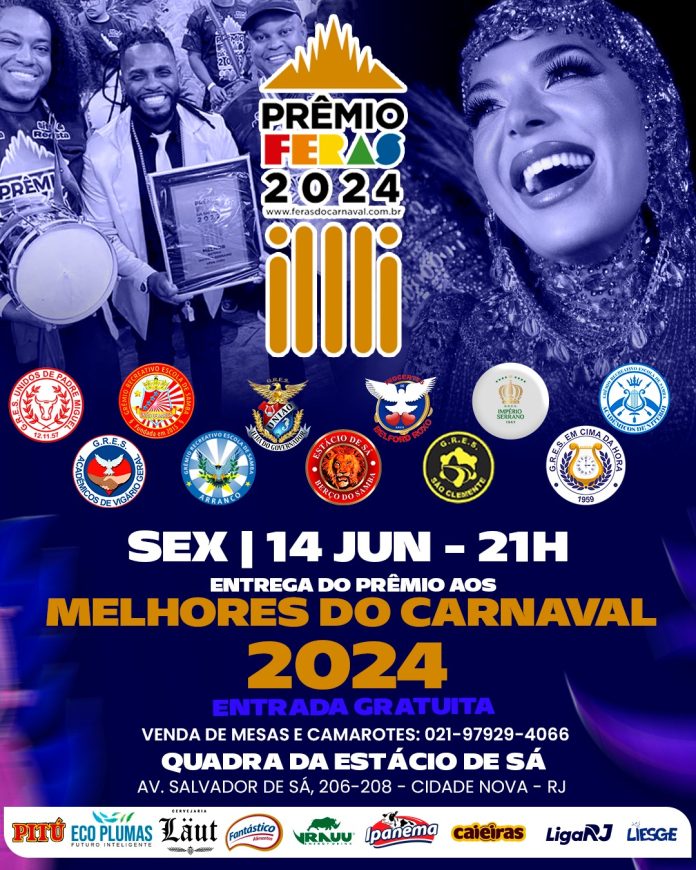 Revista Feras do Carnaval premia melhores de 2024