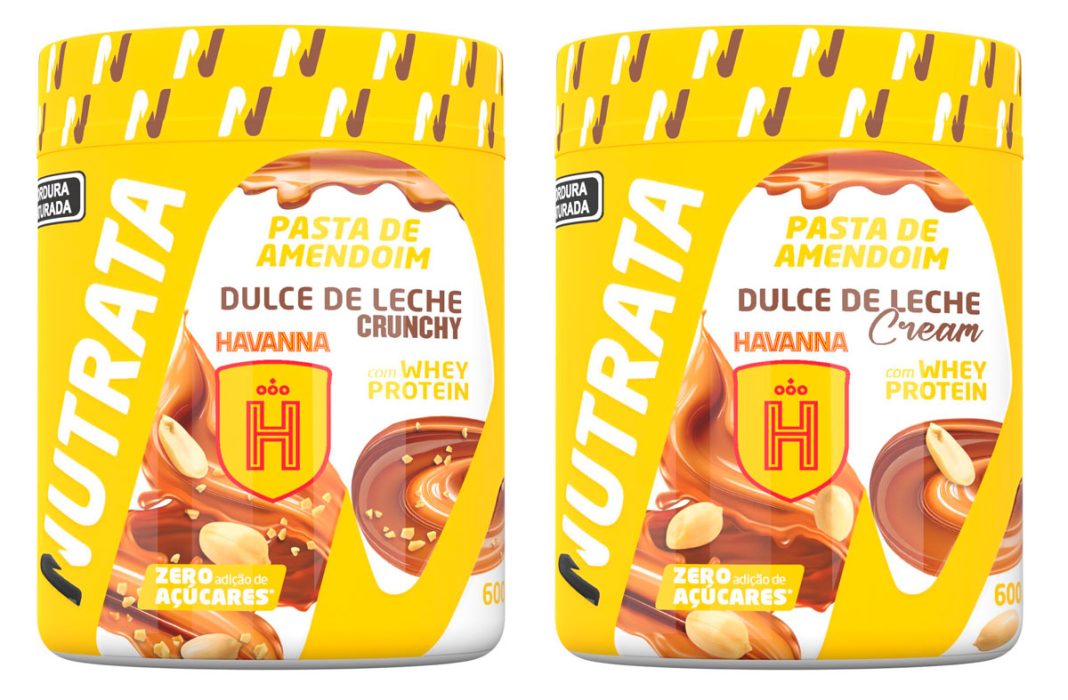 Nutrata lança pasta de amendoim em parceria com a Havanna nas versões Cream e Crunchy