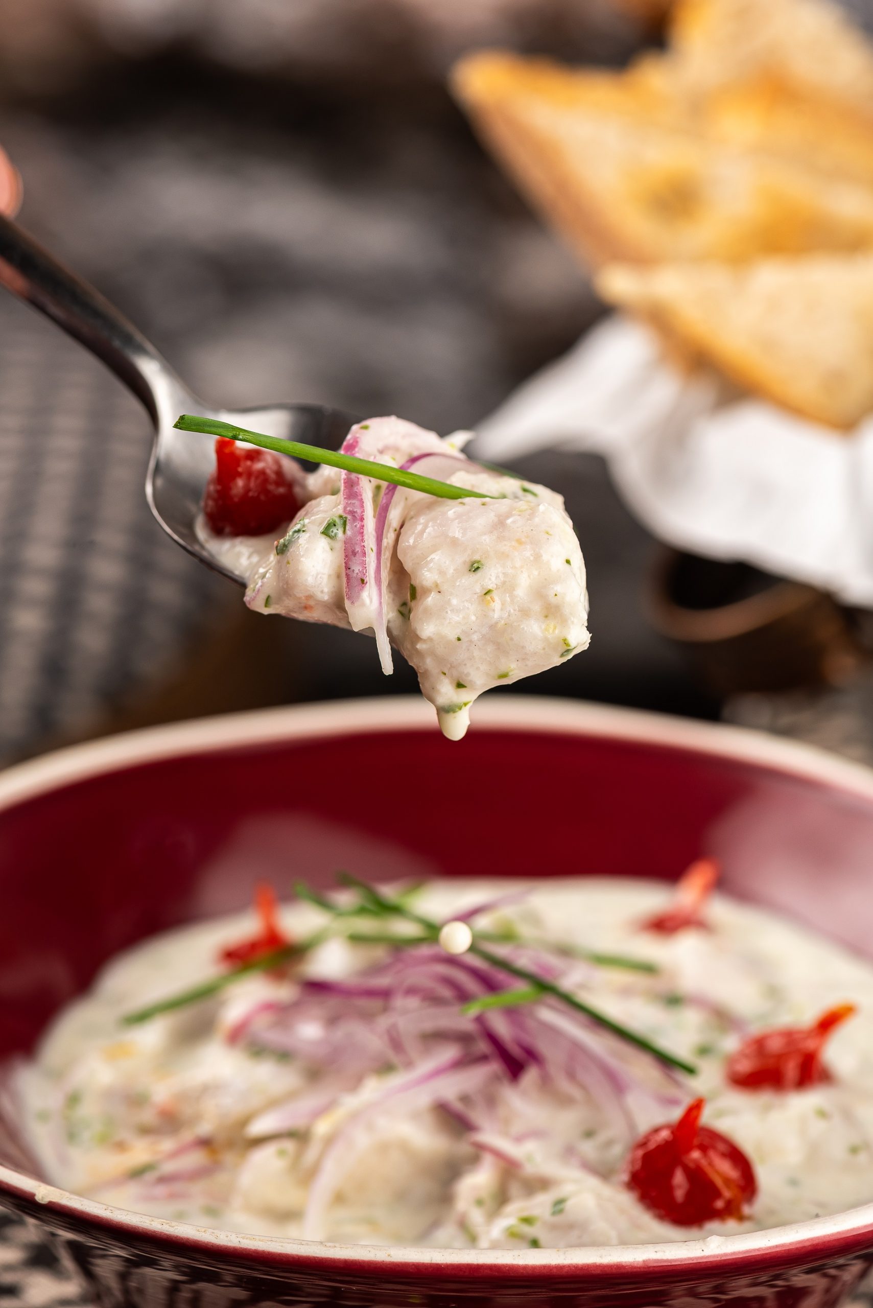 Ceviche de peixe branco – Crédito Tomás Vélez Ceviche de peixe branco - Crédito Tomás Vélez