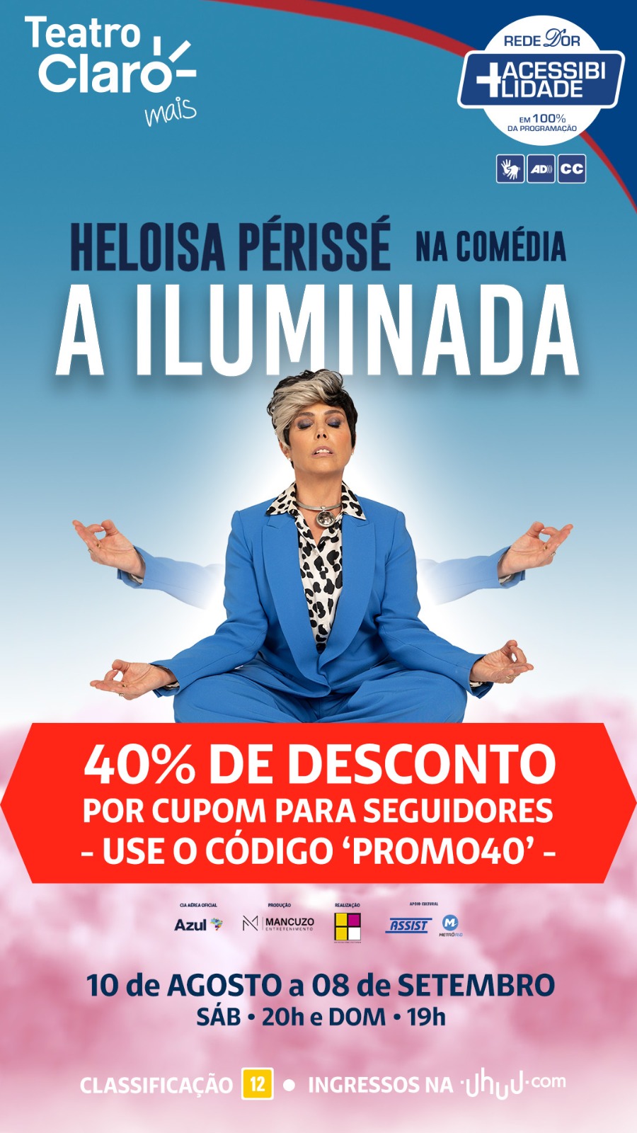 Heloisa Périssé faz curta temporada de “A Iluminada” no Teatro Claro MAIS