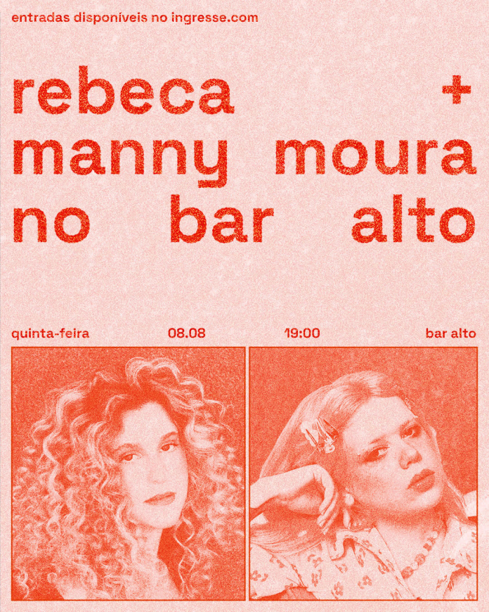 Rebeca divide a noite com Manny Moura para um show único no Bar Alto, em São Paulo