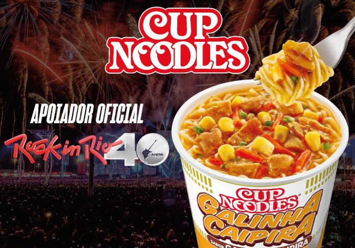 Cup Noodles é o macarrão instantâneo oficial do Rock in Rio