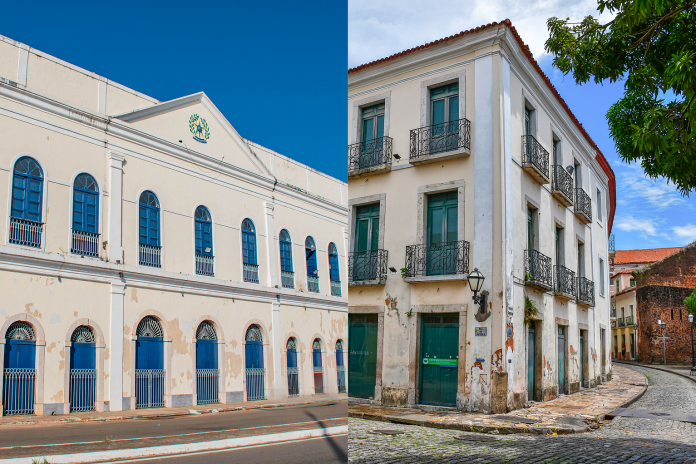 Casa do Maranhão, à esquerda, e antiga Defensoria Pública, à direita