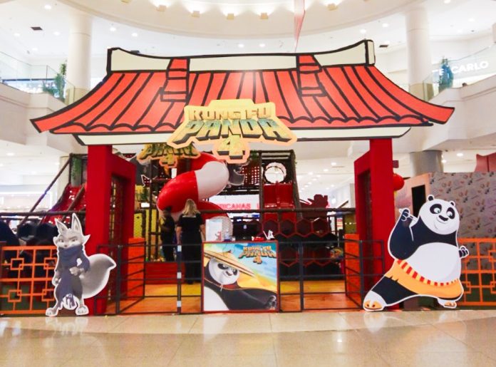 NorteShopping recebe Templo da Diversão inspirado no universo de Kung Fu Panda 4