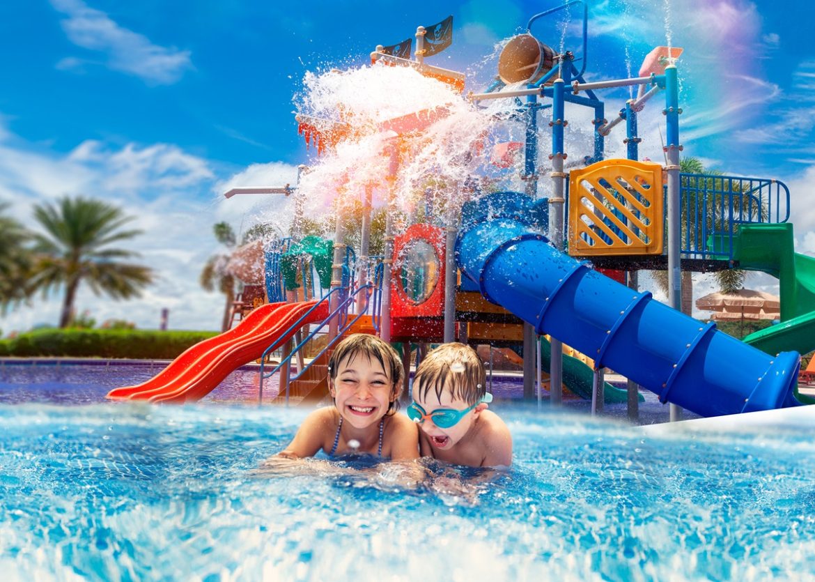 Parque aquático infantil do Malai Manso Resort