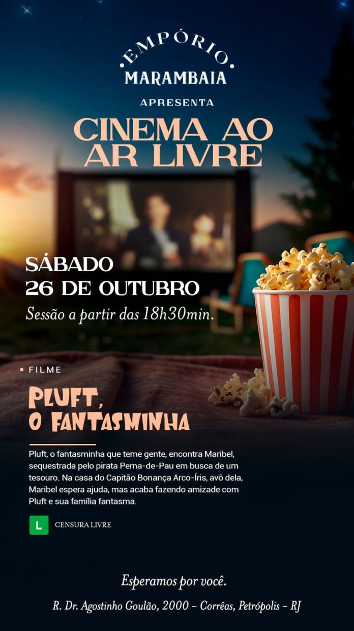 Empório Marambaia - Cinema ao ar livre - Pluft o Fantasminha