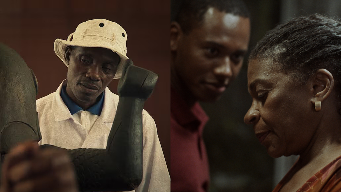 ‘Dahomey’, de Mati Diop, vencedor do Urso de Ouro no Festival de Berlim deste ano, (esquerda) e ‘DEIXA’, de Mariana Jaspe, protagonizado por Zezé Motta, (direita) são destaques da programação do festival (Crédito: divulgação/Festival Afronta!)