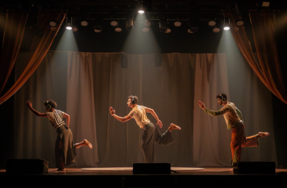 Cena do espetáculo de circo “Tudo o que (não) vivi”, que integra programação da Mostra Firjan SES