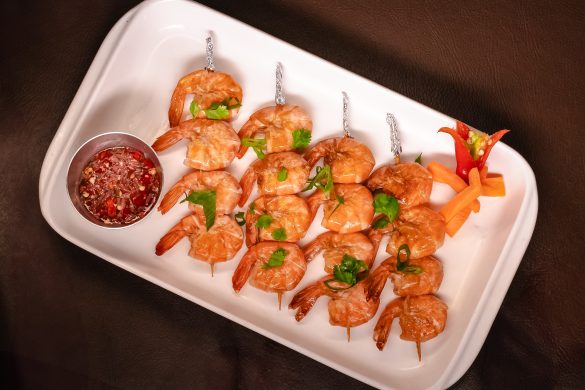 Coordenadas Bar - Espeto de camarão Thay