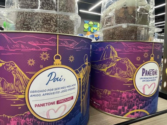 Panetone lata personalizada Prezunic