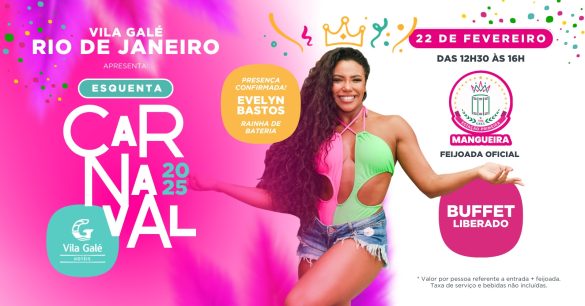 Feijoada pré-carnavalesca do Vila Galé e Mangueira agita o Rio de Janeiro no dia 22 de fevereiro