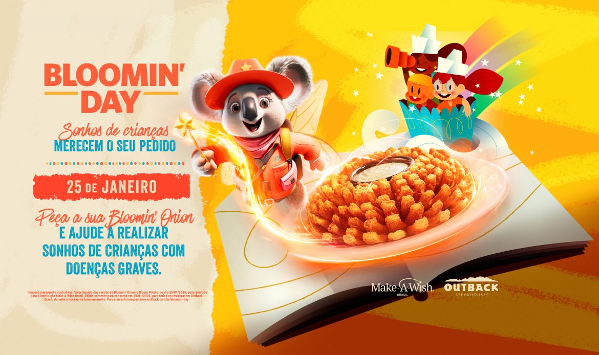 Outback realiza 18ª edição da Bloomin’ Day em conjunto com a Make-A-Wish Brasil