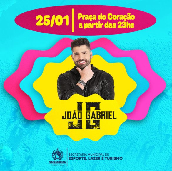 João Gabriel se apresenta gratuitamente neste sábado (25) no Festival de Verão de Saquarema