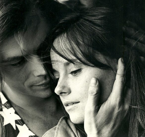 Irene Stefânia e José Wilker nas filmagens de Amor e Medo (1974) - Material pessoal