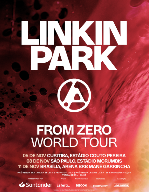 Linkin Park traz " From Zero World Tour" para o Brasil