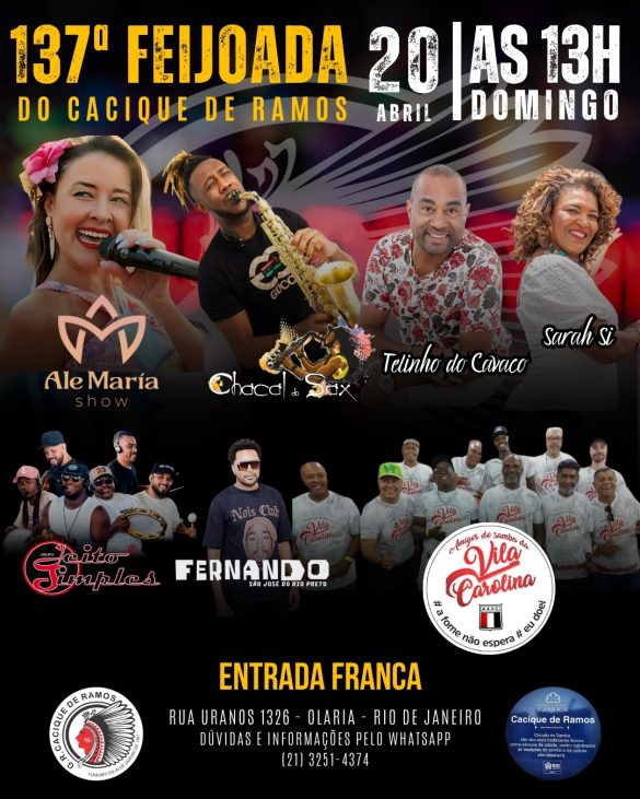 Cacique de Ramos realiza 137ª feijoada com abertura do Centro de Memória