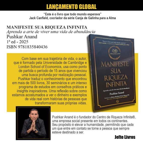 Primeiro livro de Pushkar Anand, ex-executivo do mercado financeiro londrino fala sobre propósitos e riquezas