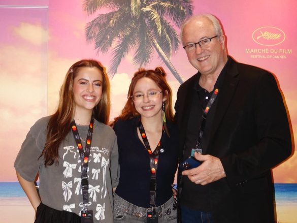 Mavi Carpim (esq), Cella Bártholo e Carlos Andrade - Visom Digital participa da 78ª edição do festival de Cannes