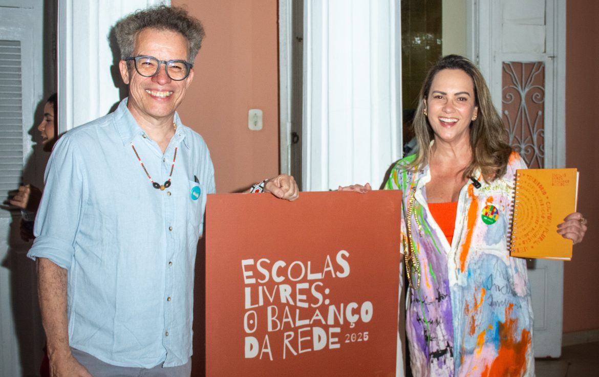 Carina Alves, Presidente do Instituto Incluir, ao lado de Fabiano Piúba, secretário de Formação, Livro e Leitura (Sefli) do MinC - Foto de: Kayra Franca