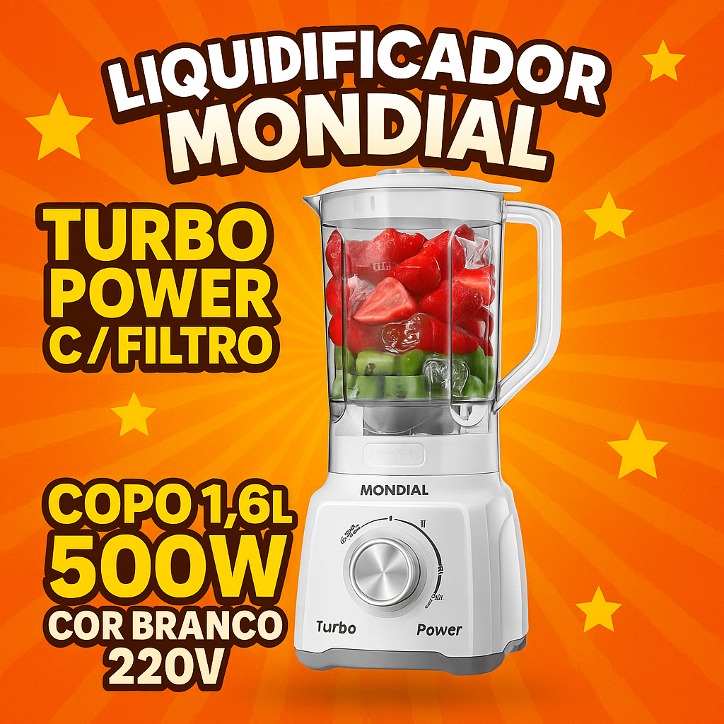 Liquidificador Mondial Turbo Power