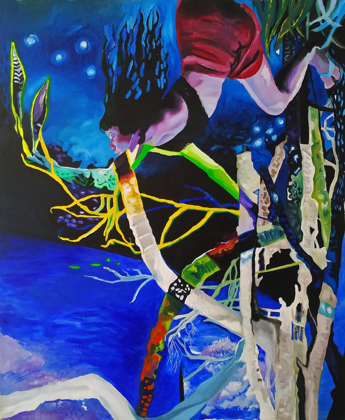 Sopro - Cibelle - Arcanjo - Acrílica sobre tela - Série-Evocacao - 2021