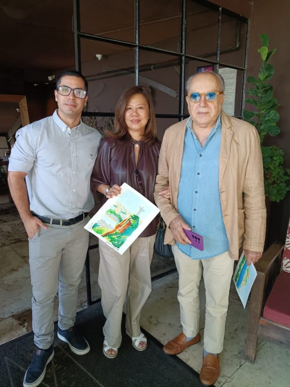 Matheus Oliveira com Jeannie e Massimo Tancredi