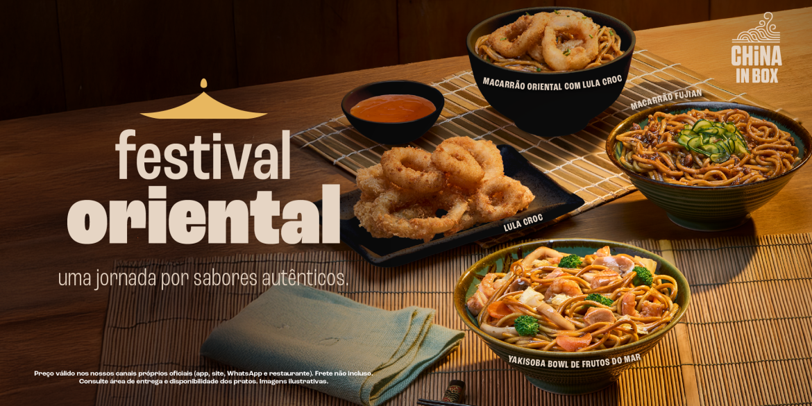 China in Box lança a campanha Festival Oriental com pratos inéditos 