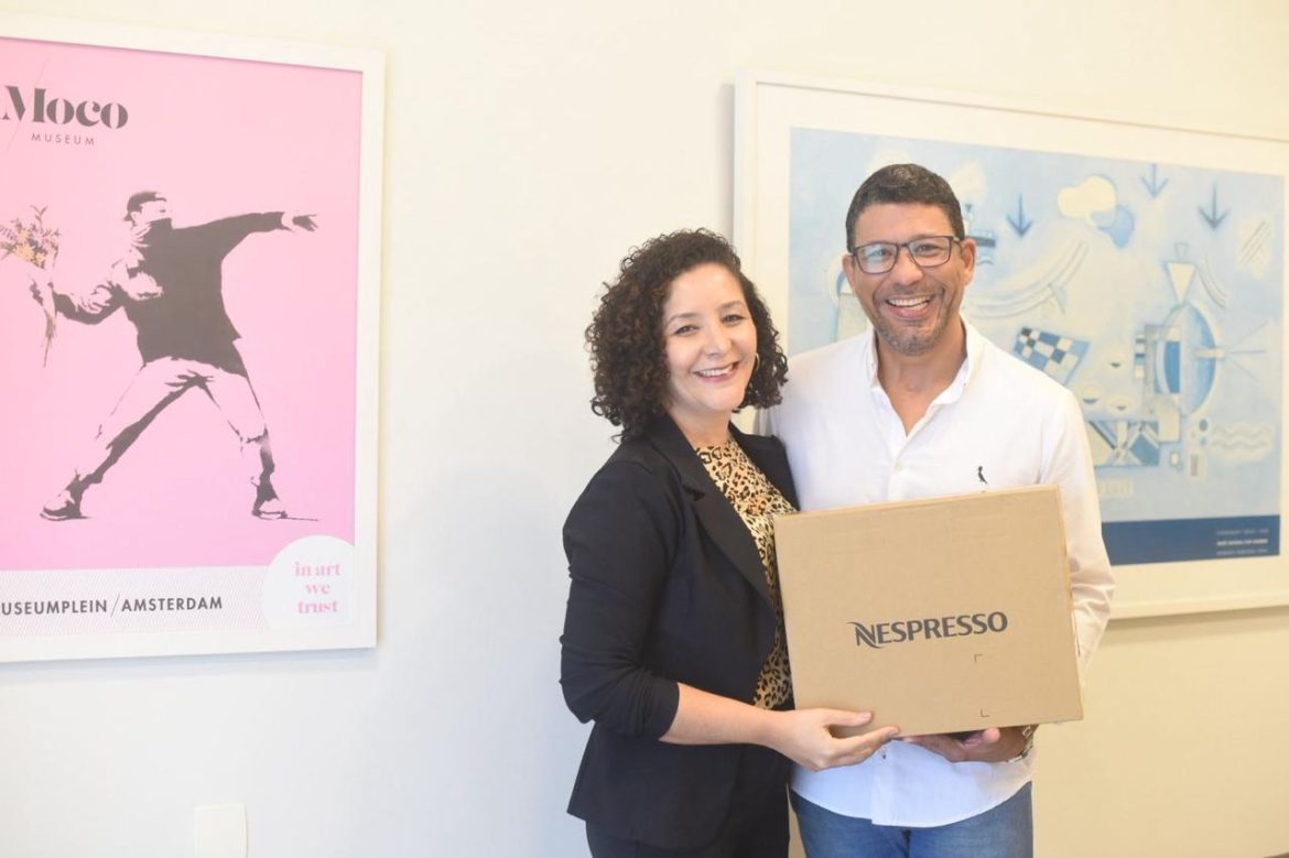 Flávia e Adriano, os vencedores do concurso