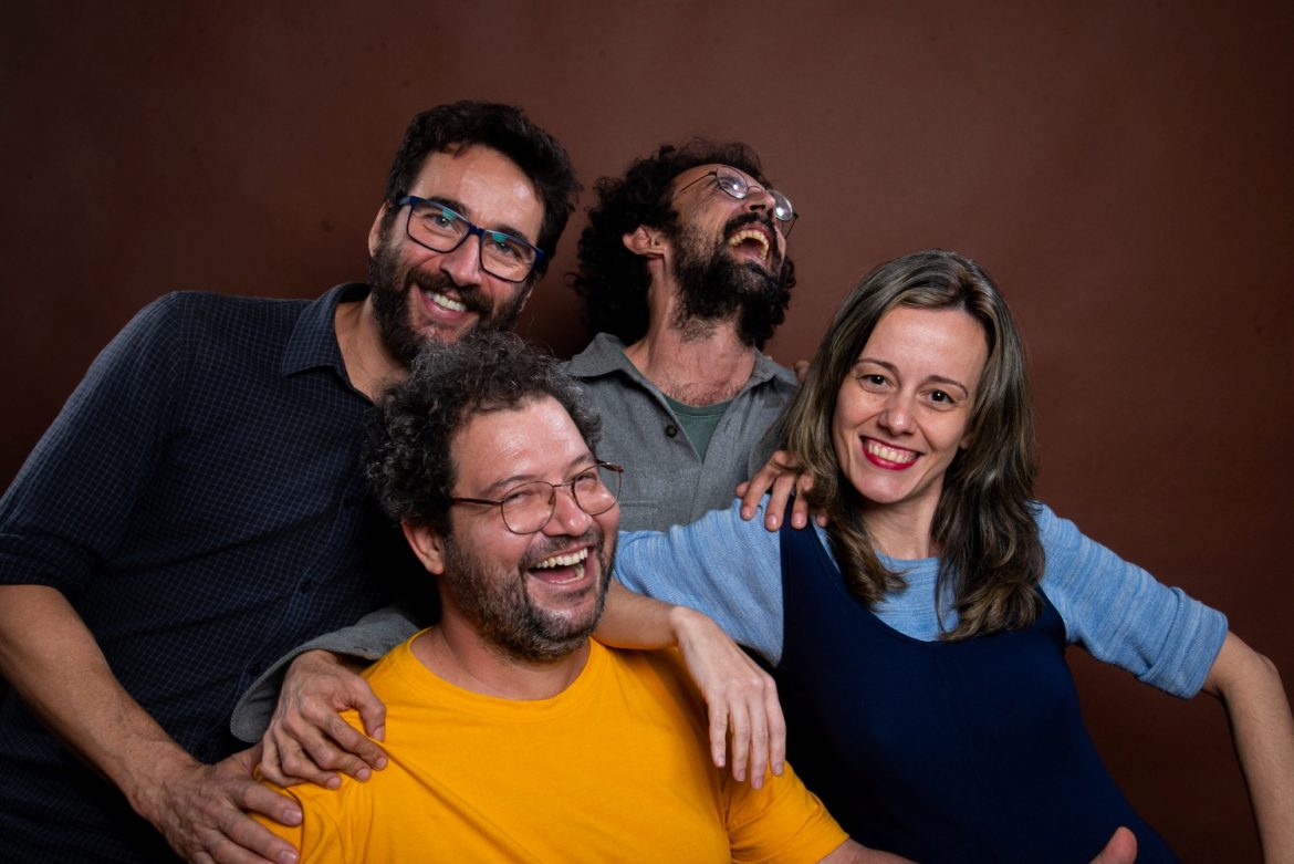 Teatro a Verejo - Diretores Márcio Nascimento (esq em cima), Fernando Maatz(esq em baixo), Marcela Andrade e Roberto Souza Renato Marques