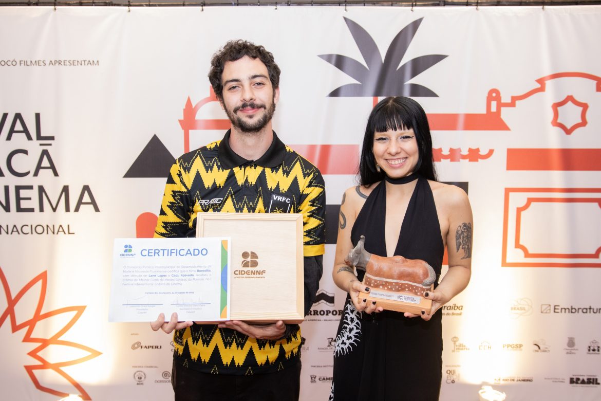 Cadu Lopes e Lane Azevedo, cineastas de Benedita, filme vencedor da Mostra Olhares da Planície Cadu Lopes e Lane Azevedo, cineastas de Benedita, filme vencedor da Mostra Olhares da Planície