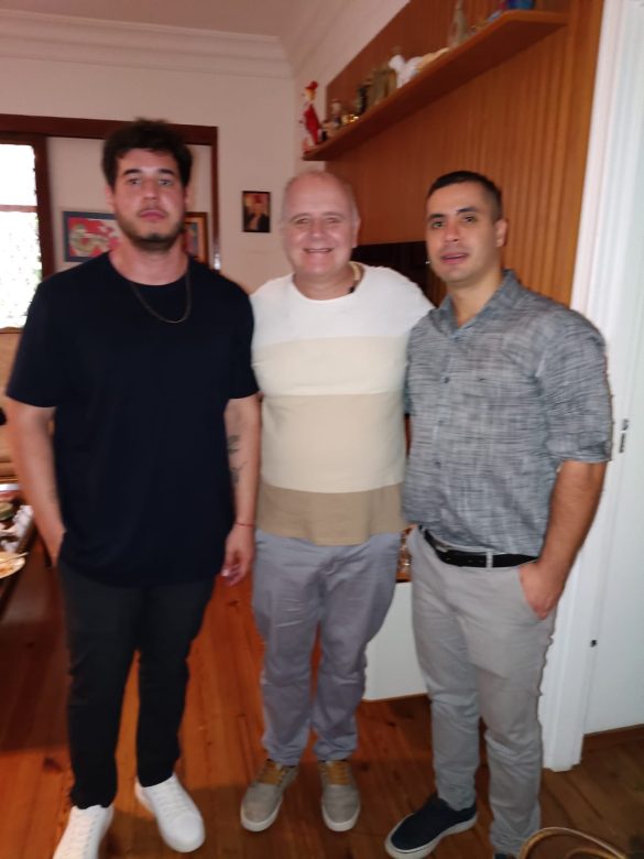 Júlio Alberto ,Chico Vartulli e o nutricionista Matheus Oliveira