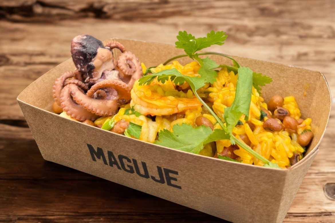 Maguje - Baião de dois com mini polvo e camarões - Foto: Fábio Miguel