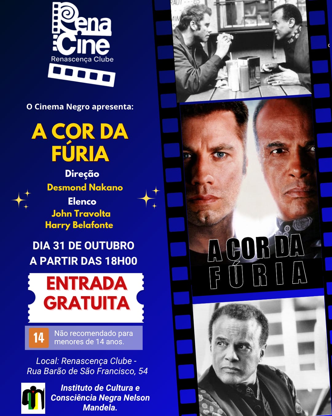 Cinema gratuito no Renascença Clube Cinema gratuito no Renascença Clube