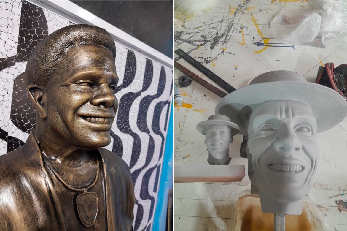 Samba Social Clube inaugura estátuas de Carlinhos de Jesus e Neguinho da Beija-Flor no Dia Nacional do Samba, 02/12