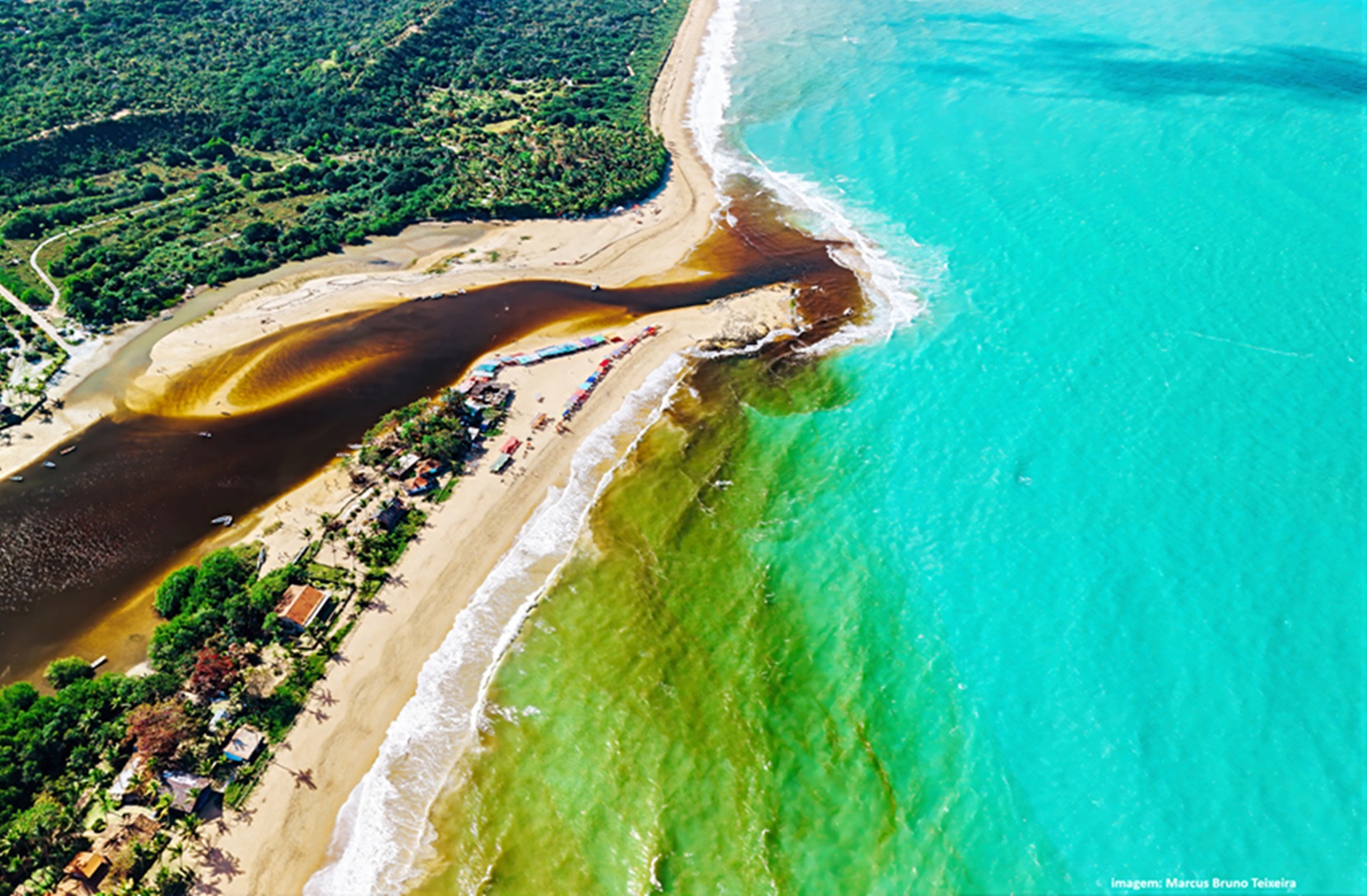 Caraiva (BA) paraíso onde o rio encontra o mar
